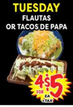 Superior Grocers FLAUTAS OR TACOS DE PAPA offer