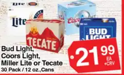 Superior Grocers Bud Light, Coors Light, Miller Lite or Tecate offer