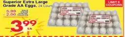 Superior Grocers Superior Extra Large Grade AA Eggs offer