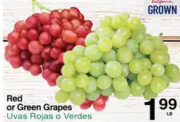 Superior Grocers Red or Green Grapes offer