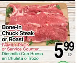 Superior Grocers Bone-In Chuck Steak or Roast offer