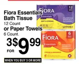 Superior Grocers Fiora Essentials Bath Tissue or Paper Towels offer
