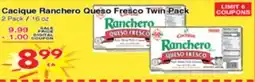 Superior Grocers Cacique Ranchero Queso Fresco Twin Pack offer