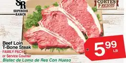 Superior Grocers Beef Loin T-Bone Steak offer