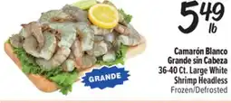 El Super Fresh Camarón Blanco Grande sin Cabeza offer