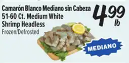 El Super Fresh 51-60 Ct. Medium White Shrimp Headless offer