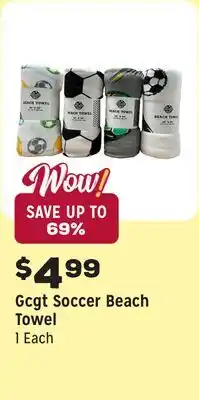 Grocery Outlet Soccer Beach Towel offer