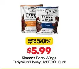 Grocery Outlet Kinder's Party Wings, Teriyaki or Honey Hot BBQ offer