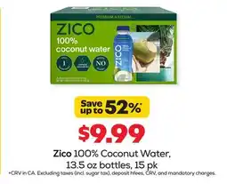 Grocery Outlet Zico 100% Coconut Water offer