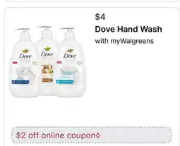 Walgreens Dove Hand Wash offer