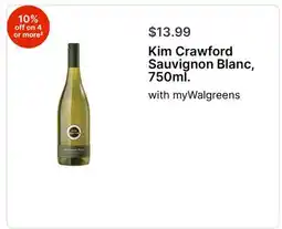 Walgreens Kim Crawford Sauvignon Blanc, 750ml offer