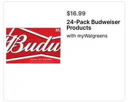 Walgreens 24-Pack Budweiser Products offer