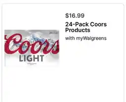 Walgreens 24-Pack Coors Products offer