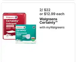 Walgreens Walgreens Certainty offer