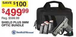 Dunham's Sports SMITH & WESSON SHIELD PLUS 9MM OPTIC BUNDLE offer