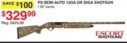 Dunham's Sports ESCORT PS SEMI-AUTO 12GA OR 20GA SHOTGUN offer