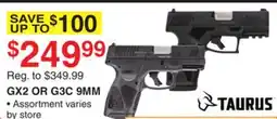 Dunham's Sports TAURUS GX2 OR G3C 9MM offer