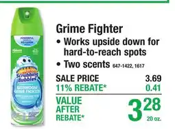 Menards Grime Fighter Bathroom Cleaners offer