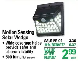 Menards Motion Sensing Solar Wedge offer