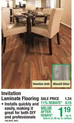 Menards Invitation Laminate Flooring offer
