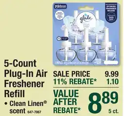 Menards 5-Count Plug-In Air Freshener Refill offer