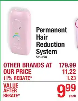 Menards Permanent Hair Reduction System offer