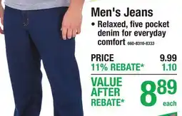 Menards Men's Jeans offer