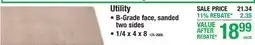 Menards Utility Hardwood Plywood offer