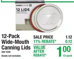 Menards 12-Pack Wide-Mouth Canning Lids offer