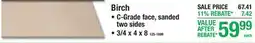 Menards Birch offer