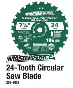 Menards MASTERFORCE 24-Tooth Circular Saw Blade offer