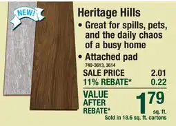 Menards Heritage Hills Waterproof Laminate Flooring offer