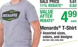 Menards Menards T-Shirt offer