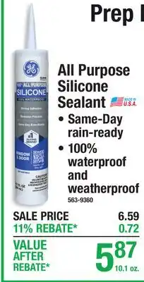 Menards All Purpose Silicone Sealant offer