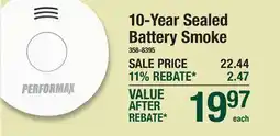 Menards 10-Year Sealed Battery Smoke Detectors offer