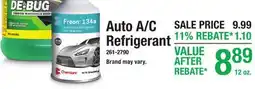 Menards Auto A/C Refrigerant offer