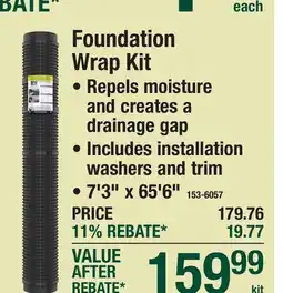 Menards Foundation Wrap Kit offer