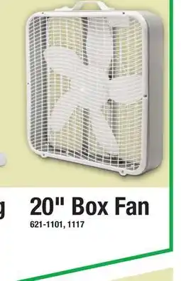 Menards 20 Box Fan offer