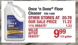 Menards Once 'n Done Floor Cleaner offer