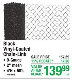 Menards Black Vinyl-Coated Chain-Link offer