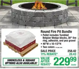 Menards Round Fire Pit Bundle offer