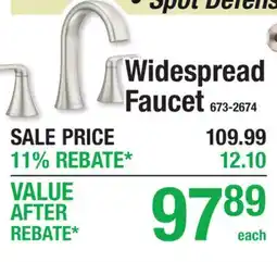 Menards Widespread Faucet offer