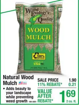 Menards Natural Wood Mulch offer