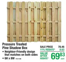 Menards Pressure Treated Pine Shadow Box Pre-Assembled Wood Panels offer