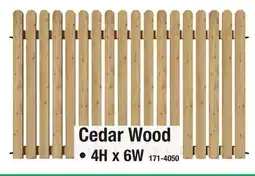 Menards Cedar Wood offer