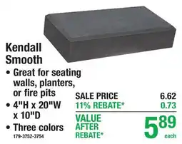 Menards Kendall Smooth offer