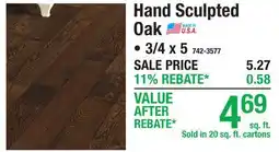 Menards Hand Sculpted Oak offer