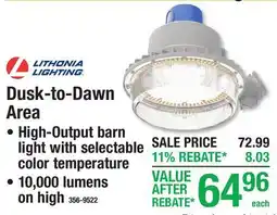 Menards LITHONIA LIGHTING Dusk-to-Dawn Area offer