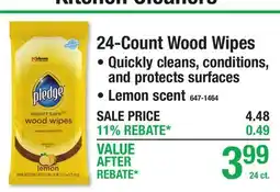 Menards 24-Count Wood Wipes Kitchen Cleaners offer