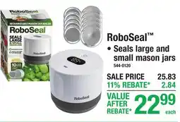 Menards RoboSeal large and small mason jars offer
